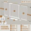 Fairy Baby 53-57.5 inch Extra Wide Baby Gates Auto Close Child Safety Gates