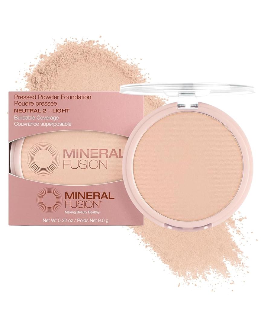 Mineral Fusion Pressed Powder Foundation, Neutral 2 - Fair/Med Skin w/Neutral Undertones, Age Defying Foundation Makeup with Matte Finish, Talc Free Face Powder, Hypoallergenic, Cruelty-Free, 0.32 Oz