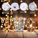 Two Safari Wild Birthday Decorations for 2 Year Old Girl and Boy,Light Up Letters Two Sign for 2nd Birthday Centerpiece Table Decorations,Jungle Animal Party Supplies Backdrop Wall Decor