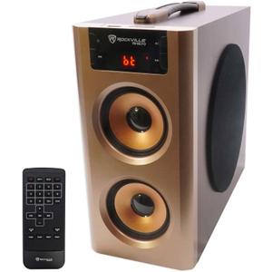 Rockville RHB70 Home Theater Compact Powered Speaker System, Bluetooth/USB/FM, 4" Subwoofer, 2 Full-Range Drivers, Perfect for Home Entertainment and Office Audio
