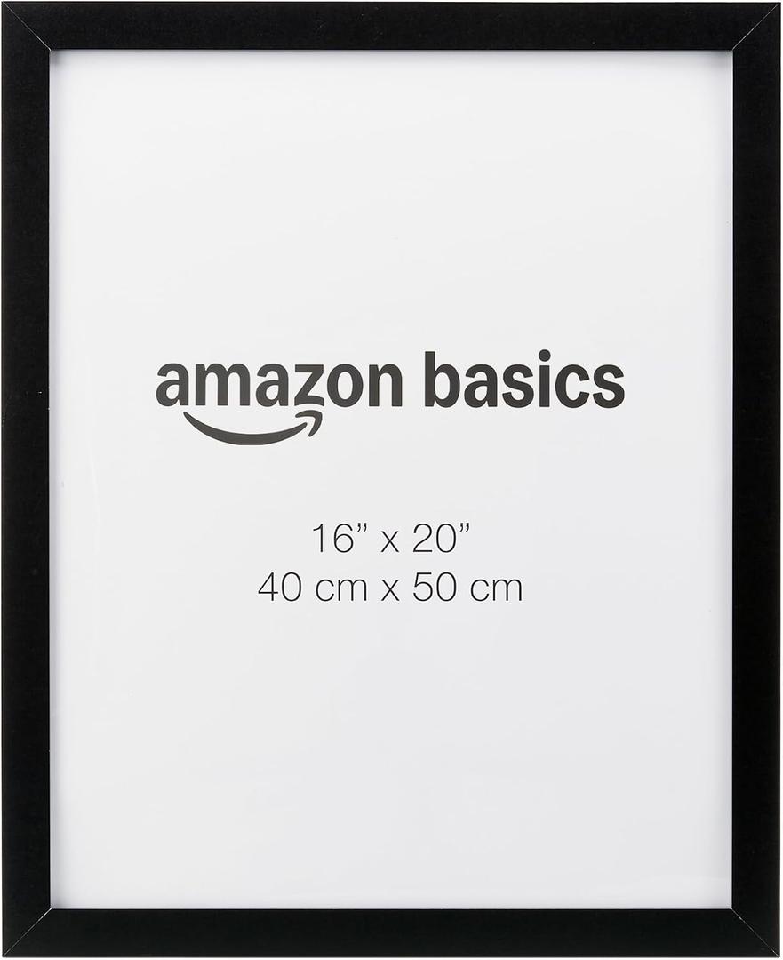 Wood Poster Rectangular Frame, 16" x 20", Black