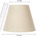 Small Lamp Shade, ALUCSET Barrel Fabric Lampshade for Table Lamp and Floor Light, 6x10x7.5 inch, Natural Linen Hand Crafted, Spider