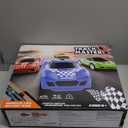 Slot Car Race Track Sets with 4 High-Speed Racing Car, Battery or Electric Race Car Track for Boys and Kids, Dual Racing Game Lap Counter Circular Overpass Track, Gifts Toys for Boys Kids Age 6 7 8-12, Large