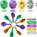 Totelux Mardi Gras Balloons 12’’ Carnival Mask Balloons Green Brown Gold Balloons Set for Mardi Gras Masquerade Rave Party Decorations Supplies 16Pcs