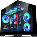 Gaming PC Desktop i7 Xeon E5 3.20GHz, GTX 1080TI 11GB, 32GB DDR4 RAM, 512GB SSD + 1TB HDD, Wi-Fi 6 & Bluetooth 5.4, 9 ARGB Cooling Fans, Win11, 650W PSU, High-Performance Gaming & Streaming Tower
