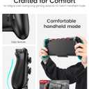 Spican Switch Controllers for Nintendo Switch/OLED Controller, Full-Size Switch Joy-pad for Better Handheld Mode, Switch Accessories Wireless Pro Controller with RGB Light/Battery/Turbo/Macro/4 Game Slot