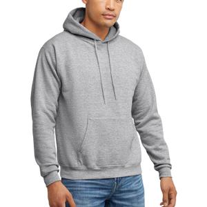 Hanes Men's EcoSmart Hoodie, Midweight Fleece, Pullover Hooded Sweatshirt (Gray, S)