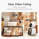 Noorio Two Way Video Calling Camera, 2K One Click Call Pet Camera Indoor with Phone App, 2.4G WiFi Only 360 PTZ Dog Cam with Speaker, CL200
