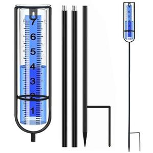 DLUCKY Rain Gauge Outdoor, 38.8'' Freeze Proof Rain Gauge Outdoor with Stake Thickened Rain Gauges Large Clear Numbers Rain Gauges for Yard Rain Measuring Tool for Lawn, Patio, Yard, Garden