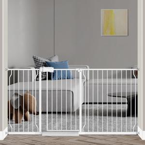 Fairy Baby Extra Wide Baby Gates 71.7-76.3 Inch, Auto Close Child Safety Gates for Stairs Banister Doorways Hallway, Indoor Safety Child Gates for Kids or Pets