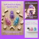 2 x 2Pcs Baby Sugar Squishy Glittery,Sugar Filled Squishy Slow Rising Squishies for Kids,Sensory Fidget Toys for Anxiety and Stress Relief Focus,Squeeze Toys Stretch Doll for Desk Decor Party Favors Gift
