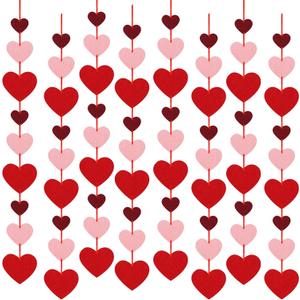 Valentines Felt Heart Hanging String Garlands