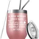 Funny Gifts for Women - Unique Gifts for Mom, Wife, Sister, Best Friend, Friendship, Divorce, Retirement, Birthday Gifts for Women, Teachers, 12oz Wine Tumbler (Rose Gold-women)