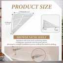 Teenyyou 2 Pcs Brushed Nickel Corner Shower Shelf 8-1/4'' Triangle 316 Stainless Steel Bathroom Corner Shelf for Tiled Wall, No Drilling, 3/32'' Thick Anchoring Tabs