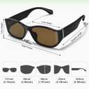 MUDIWRLO Wrap Around Sunglasses for Women Men Curved Rectangle Sun Glasses Fashion Trendy Fashion Shades(Brown)