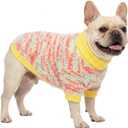 Touchdog Dream Series Small Dog Sweater, Cozy Knit Dog Sweater for Small and Medium Dogs, Soft Puppy with Warm Fleece, Lightweight Pet Clothes for Fall and Winte (Oange, Small)