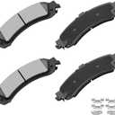 cciyu D834 Rear Ceramic Disc Brake Pads Kit Fit For Cadillac For Escalade For Escalade EXT 2002-2006,For Escalade ESV 2003-2006,For Chevy For Avalanche 1500 2002-2006,For Silverado 1500 2001-2005 4PCS