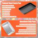 QuliMetal 93305 Catch Pan with 20 Pack 6415 Drip Pans for Weber Genesis II 3 Burners & Spirit 2/3 Burners, Genesis Silver/Gold/Platinum,1000-5500, Summit Grills, Disposable Aluminum Foil Grease Trays