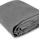 WHITEDUCK 8'x16' Canvas Tarp 18 oz/37 Mil Heavy Duty Waterproof UV Resistant, Rustproof Grommets, Industrial & Commercial Use Cloth Tarp (Finished Size: 7'6"x15'6", Grey)