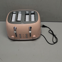 Mueller Retro Toaster 4 Slice with Extra Wide Slots Bagel, Defrost, and Cancel Function, 6 Browning Levels, Dual Independent Controls, Removable Crumb Tray and High Lift Levers, Pink