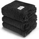 1 Pack 3 Calming Blankets Fluffy Premium Fleece Pet Blanket Soft Sherpa Throw for Dog Puppy Cat Black Small (23x16'')