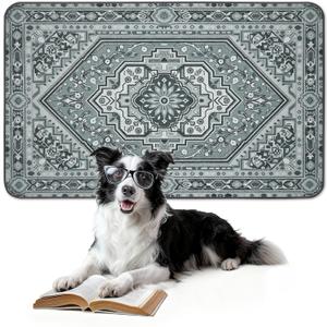 FXW Washable Pee Pads for Dogs, Puppy Pads with Super Absorbent, Specifically Designed for FXW Rollick/Homeplus 24inch 6 Panels Dog Playpen, 39" x 63" Rectangle, Boho Grey, 1 Pack