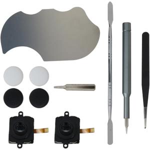 Professional Joystick Replacement Kit with T5 Screwdriver and Silicone Thumb Grip Caps for Oculus Quest 2 Controller(11 in one) - Upgraded Maintenance Tools Included