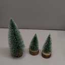 4 PCS Mini Christmas Trees, 4 Sizes Artificial Christmas Trees with 2 Modes LED String Lights Timer, Bottle Brush Trees Battery Powered Tabletop Tree Decoration (Warm White)