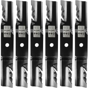 High Lift Mower Blades for Oregon 396-730 G6 Gator, Replacement for John Deere M128485 M131958 M144196 M163983 TCU15881 60 Inch Deck Circle Center Hole 6PCS