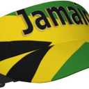 Vintage Jamaica Flag Jamaican Hats Sun Visor Sun Sports Adjustable Visor Hat for Men Women Black Gold Green