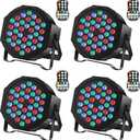 Rechargeable Par Can Lights U`King Wireless LED Uplights Battery Powered Uplighting RGB 36W Stage Lighting for Events DJ Disco Wedding Party - 3 Pack