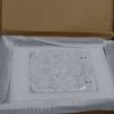 NearMoon Hand Towel Holder with Balanced Marble Base, SUS304 Stainless Steel Stand Towel Ring L Shape Hand Towel Rack Free-Standing Towel Bar for Bathroom Kitchen Countertop (Double Rod, Matte Black)