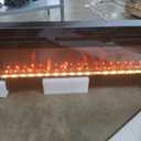 48 inches Electric Fireplace Inserts, Recessed and Wall Mounted Fireplace Heater, Linear Fireplace w/Thermostat, Remote & Touch Screen, Multicolor Flame, Timer, Log & Crystal, 750W/1500W (Black)