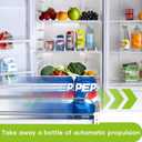 Soda Can Dispenser for Refrigerator,Self-Pushing Drink Organizer for Fridge, Width Adjustable Fridge Organization, Beer Pop Can Water Bottle Drink Dispenser for Fridge (15.1"D) White (White, 6 Row)