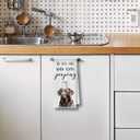 Black Labrador Hand Towels, Funny Black Lab Gifts, Gift for Labrador Dog Lovers Waffle Weave Decorative Hand Towels for Bathroom Washroom, Pet Lover Gift, 16x24 Inch