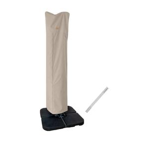 Patio Umbrella Cover for 9ft to 13ft Offset Umbrella, Water Resistant, Curved Cantilever and Straight Pole Parasol Outdoor Umbrellas Cover with Zipper and Rod