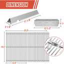 Grill Replacement Parts for Weber Genesis II GS4, Grates and Flavorizer Bars | Stainless Steel 66095 Grates, 66032 Flavorizer Bars, 66795 Heat Deflectors, fits E-310, E-315, E-325, S-335