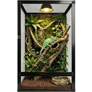 Reptile Enclosure 45 Gallon 32"x18"x18" Vertical Open-Air Mesh Tank Cage for Bearded Dragon,Chameleons,Geckos,Anoles,Snake,Lizards,Frogs,Arboreal Snake,Butterfly,Arboreal Tarantula