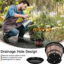 4 Pack 12 Inch Plant Pots,Large Flower Pots for Outdoor