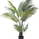 KELOTEVEN Artificial Fir Tree Outdoor Arreca Palm Tree Artificial Plants for Home Decor 4ft Tropical Decor Arreca Palm Tree with 12 Leaves for Home Office Living Room Decoration AP150