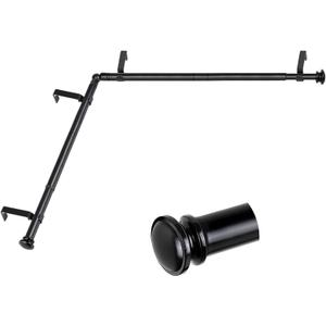 TONIAL Corner Curtain Rods for Windows, 32-86 Inch, Black, Small Cap End
Decorative Drapery Rod, Adjustable for Windows 20-82 Inch, 6/8" Diameter, 22 lbs Weight Capacity, Heavy Duty
