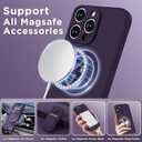 for iPhone 16 Pro Max Silicone Case Soft Protective Shockproof Magnetic Case Compatible MagSafe iPhone 16 Pro Max 6.9" Silicones Phone Case (Dark Purple)