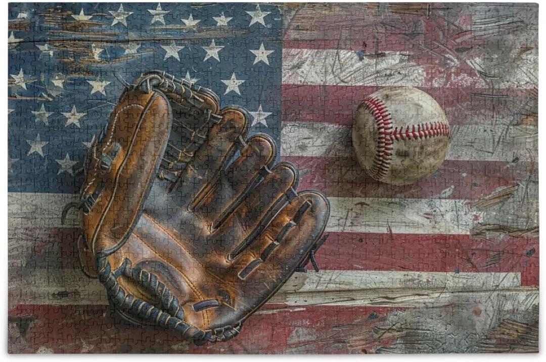 Vintage Baseball Puzzle 1000 Pieces - Wooden Jigsaw Puzzles for Family Games - Suitable for Teenagers and Adults