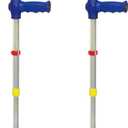 PEPE Mobility Forearm Crutches for Kids, Adjustable, Colored (2 Units) For Girls and Boys, Eleven Heights from 28 to 36 Inch, Light Aluminum at 16 oz