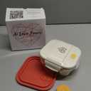 Ai Love Peace Soup Container with Dual Lids,26 oz Borosilicate Glass Lunch Box | Leakproof Lid+ Microwave &Safe Freezer Lid, Stackable,Glass Meal Prep Food Storage,Perfect for Work & Soup Lovers Gift. (White & Red)