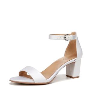 Naturalizer Womens Vera Sandal Pearl White Satin 8.5 M