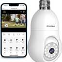 LaView 4MP Bulb Security Camera 2.4GHz,360 2K Security Cameras Wireless Outdoor Indoor Full Color Day and Night, Motion Detection, Audible Alarm, Easy Installation, Compatible with Alexa (White)