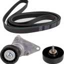 TRQ Belt Set Compatible with Avalanche Silverado Suburban Tahoe Trailblazer Sierra Yukon