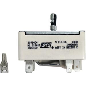 Supco ES9404 Surface Element Infinite Switch Replaces Whirlpool WP3149404, AP6007668, AP3095448, 3149404