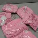 Peomeise Stretch Spandex Chair Cover for Wedding Party Dining Banquet Event (Pink, 6)